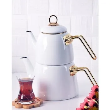 Turcă Ceainic|Turcească, Filtru De Ceai | Ceainic Set Corp Din Oțel Strat De Email Ceainic Bucătărie Acasă Incalzitor De Apa Plita Fierbinte